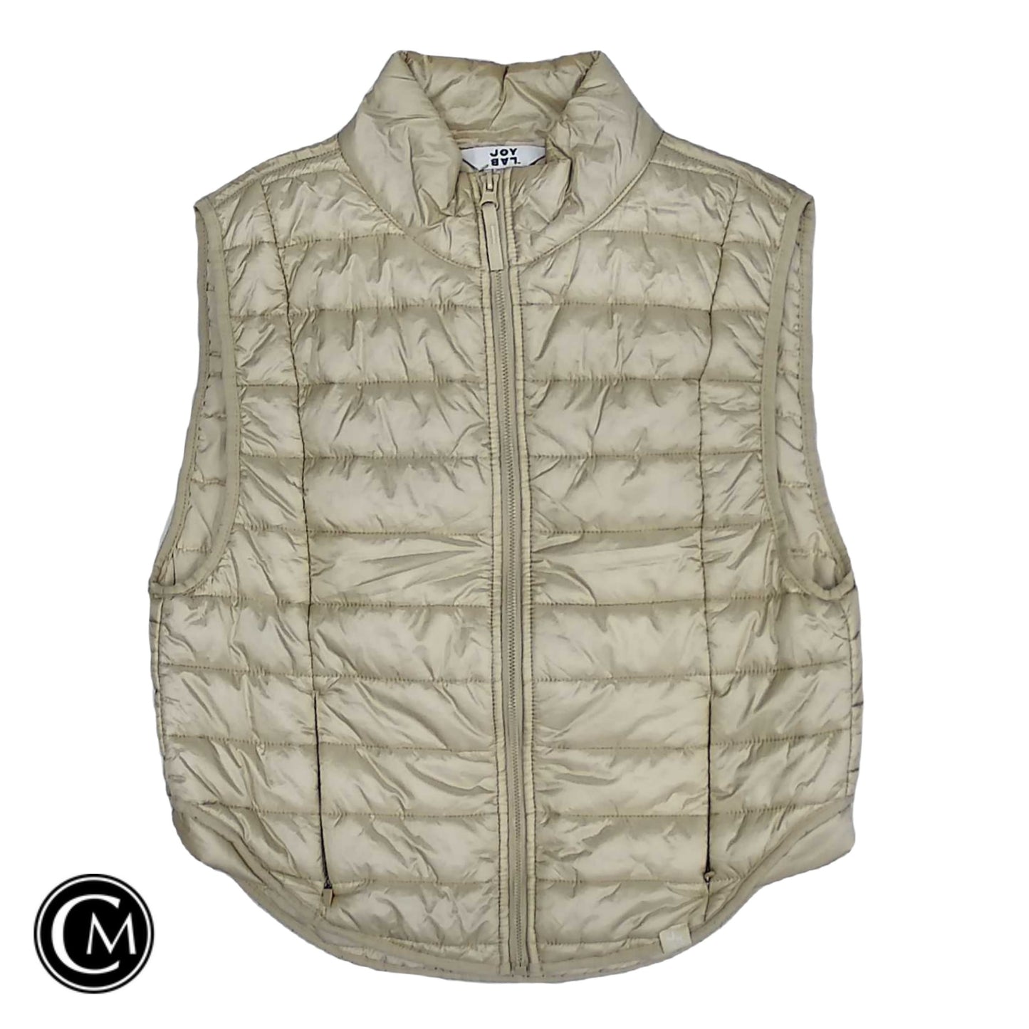 Vest Puffer & Quilted By Joy Lab In Beige, Size: S image 1