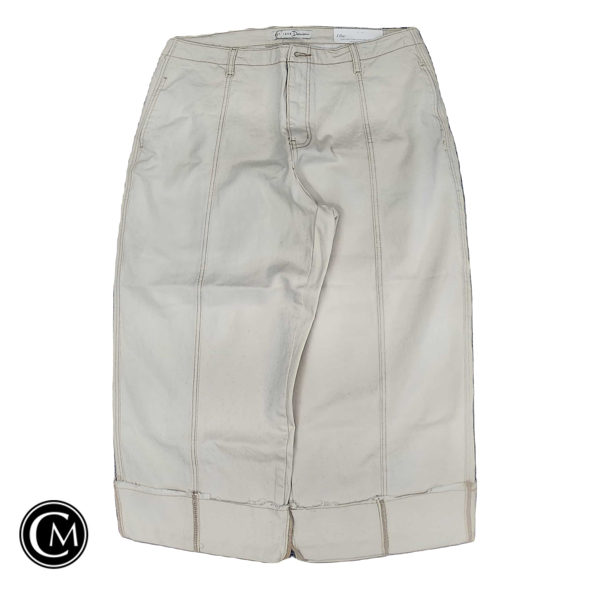 Pants Wide Leg By Cato In Cream, Size: 18 image 1