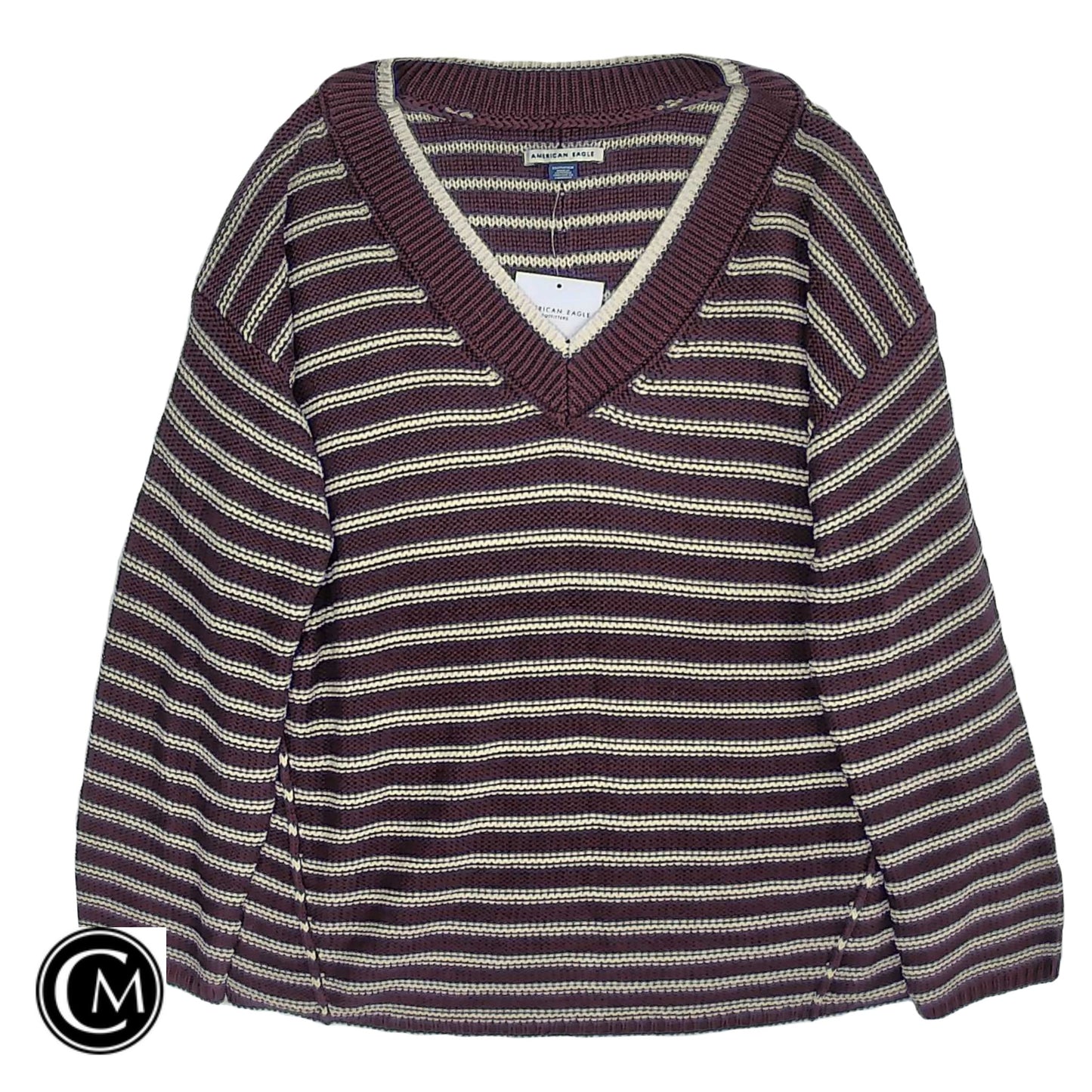 Sweater By American Eagle In Purple & White, Size: Xs image 1