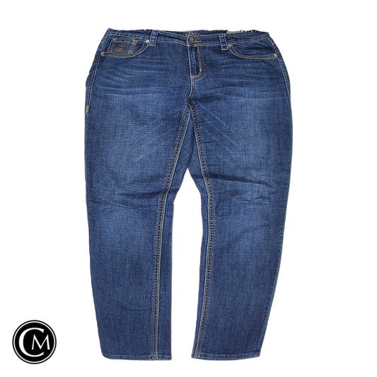 Jeans Straight By Seven 7 In Blue Denim, Size: 18 image 1