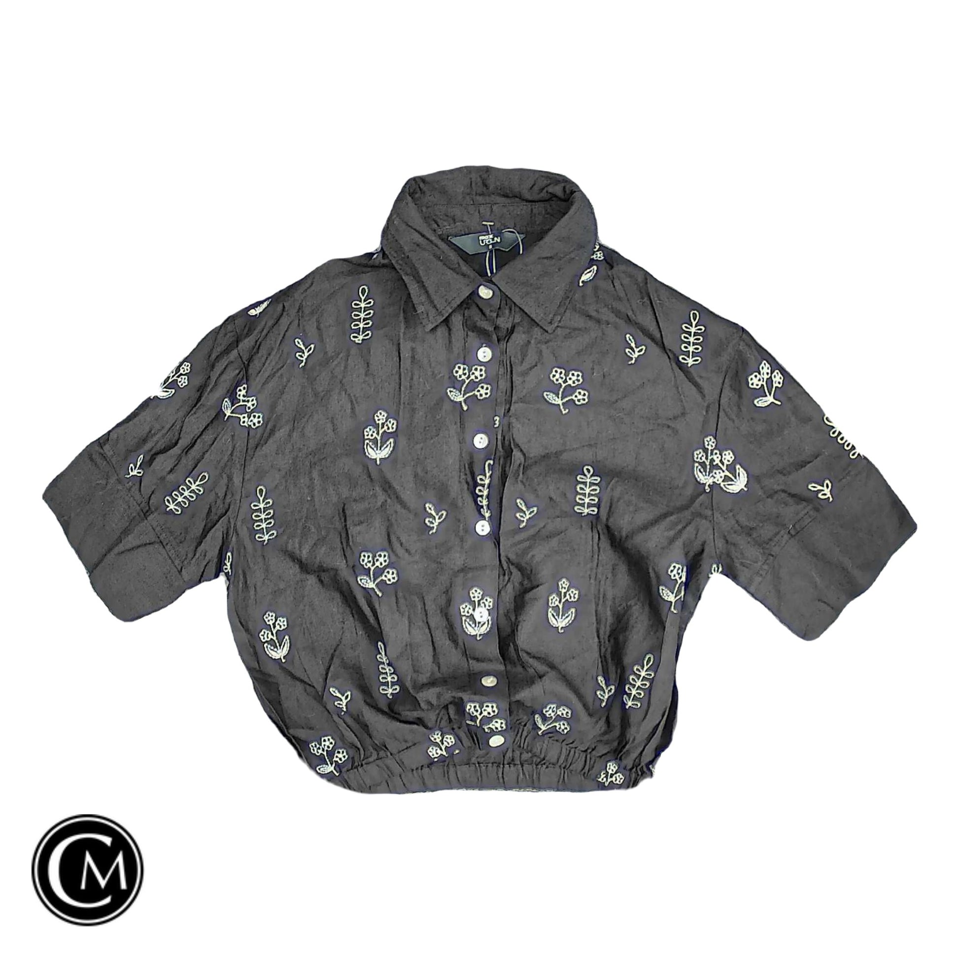 Blouse Ls By Clothes Mentor In Brown & Pink, Size: Xs image 1