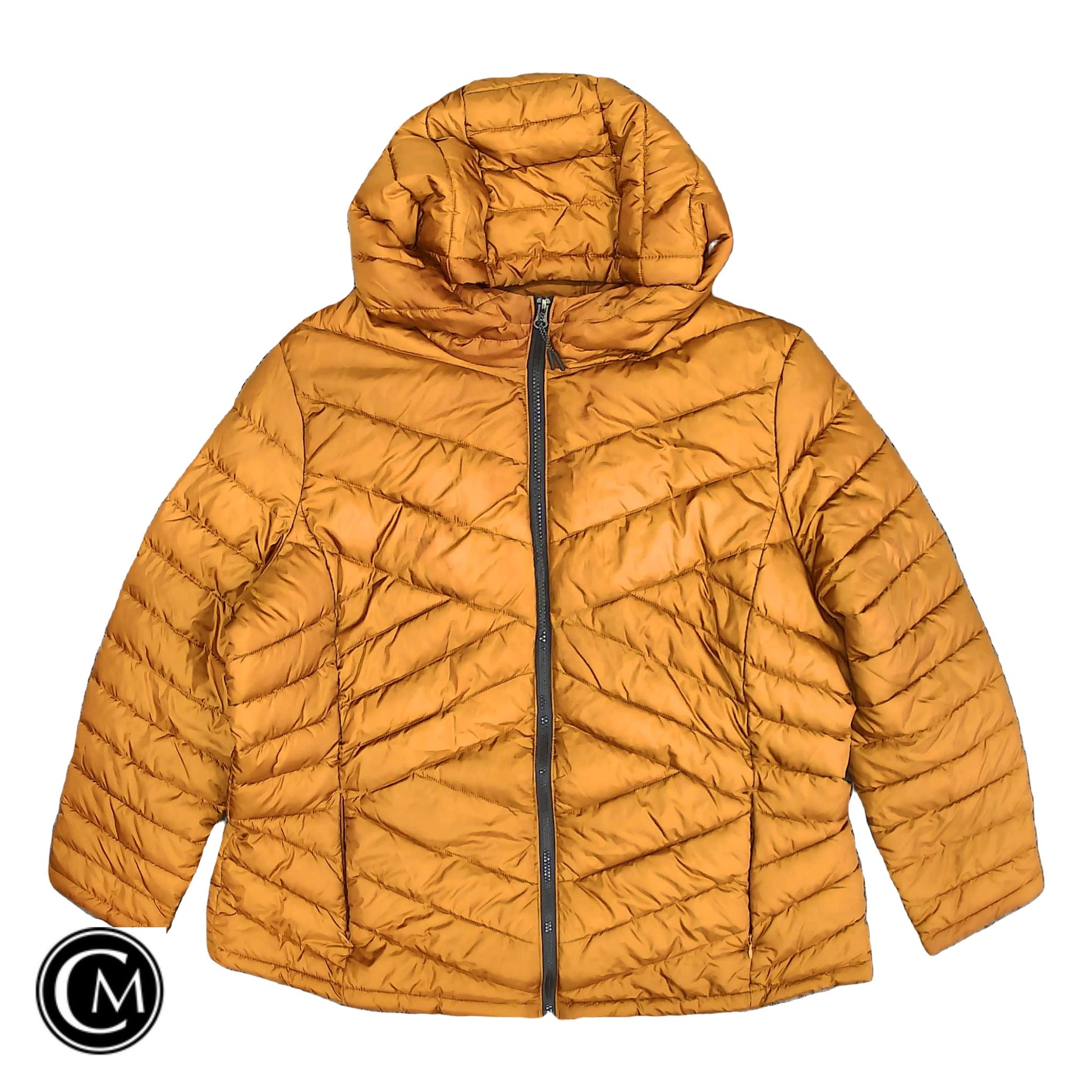 Coat Puffer & Quilted By Hfx In Orange, Size: Xxl image 1