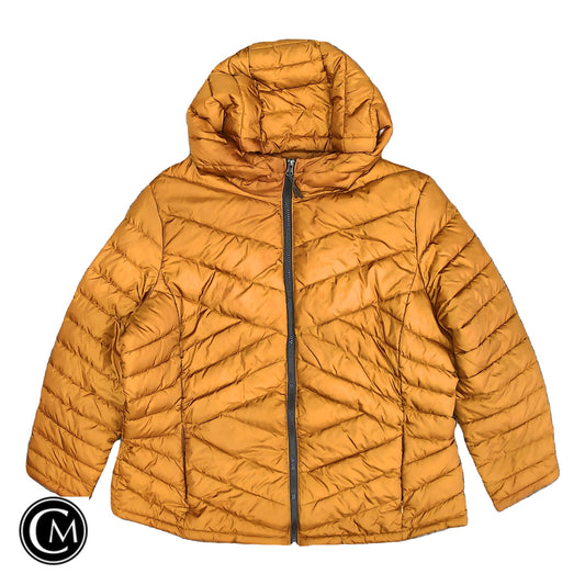 Coat Puffer & Quilted By Hfx In Orange, Size: Xxl image 1