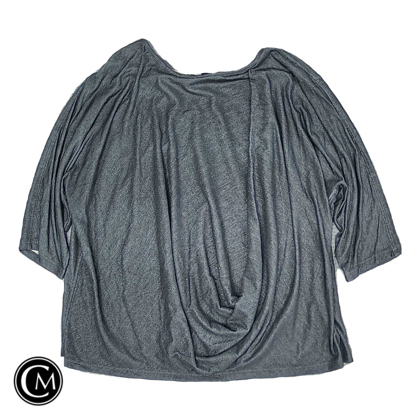 Top 3/4 Sleeve By Lee In Black, Size: 3x image 1