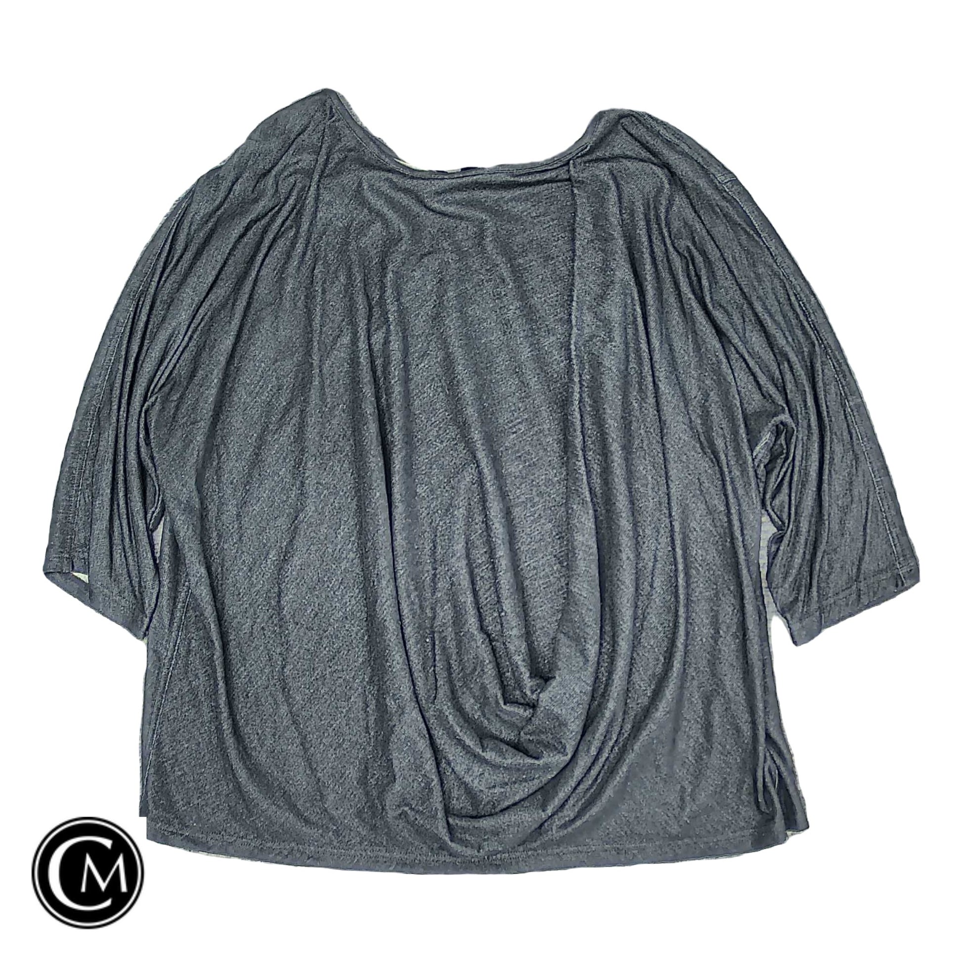 Top 3/4 Sleeve By Lee In Black, Size: 3x image 1