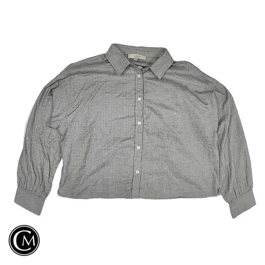 Top Ls By Loft In Grey, Size: M image 1
