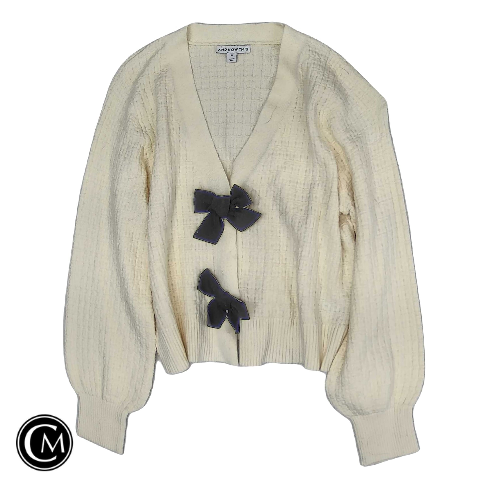 Cardigan By And Now This In Cream, Size: Xl image 1