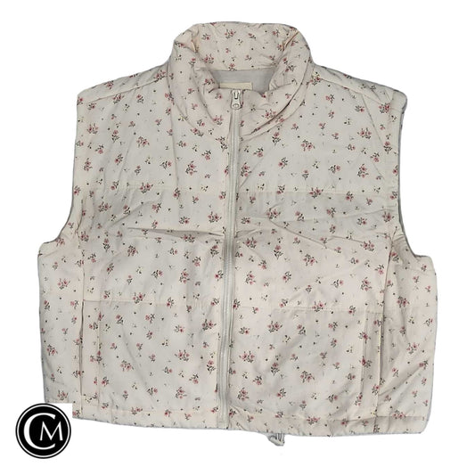 Vest Puffer & Quilted By Thread And Supply In Cream, Size: M image 1