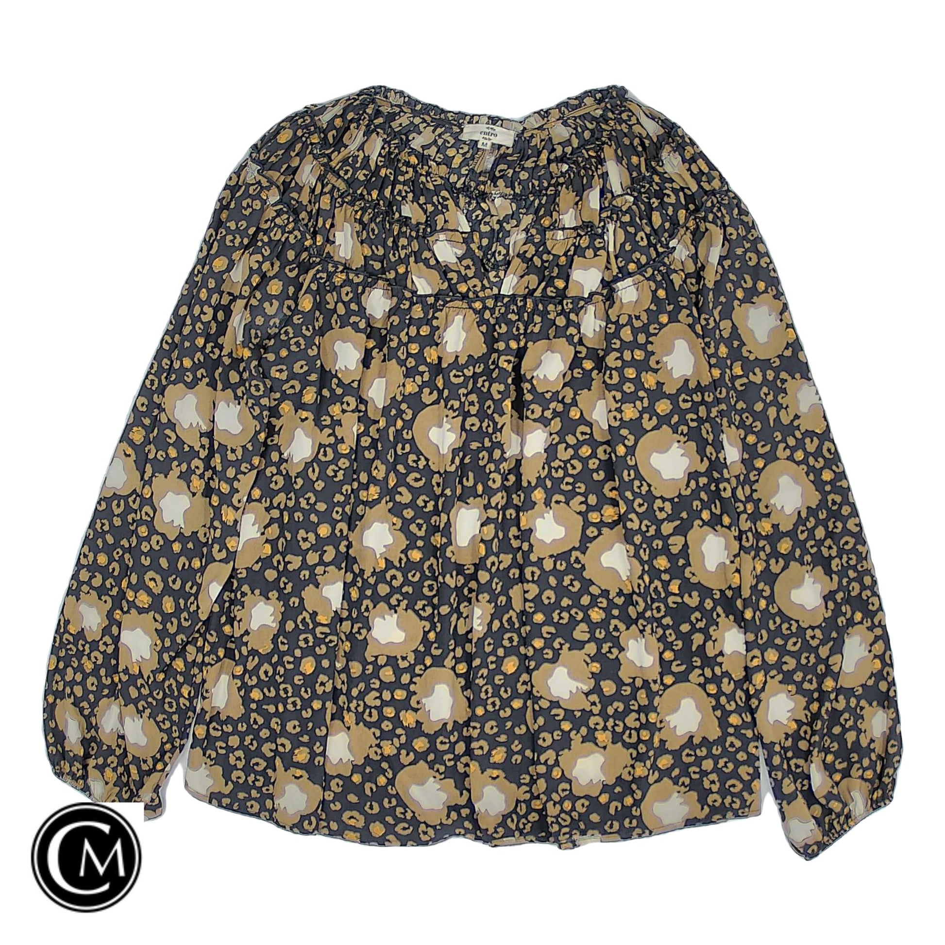 Top Ls By Entro In Black & Brown, Size: M image 1