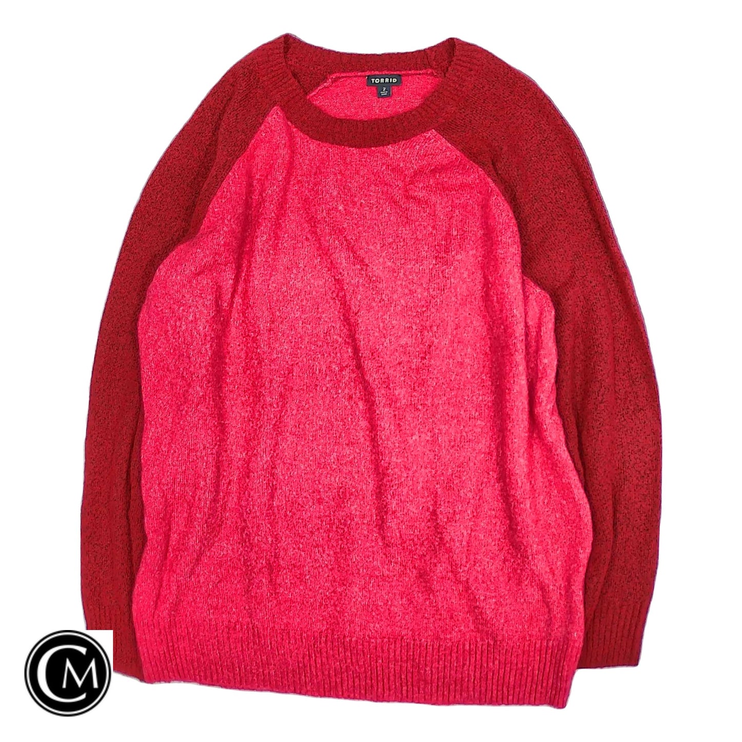 Sweater By Torrid In Pink & Red, Size: 2x image 1