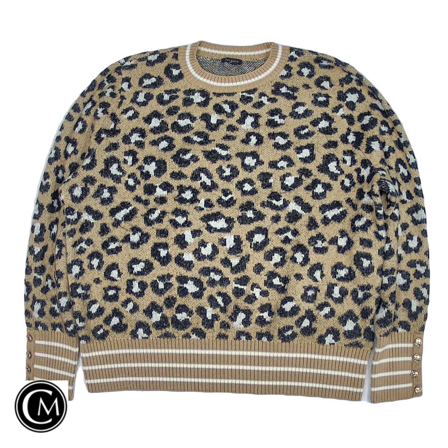 Sweater By Talbots In Animal Print, Size: Xl image 1