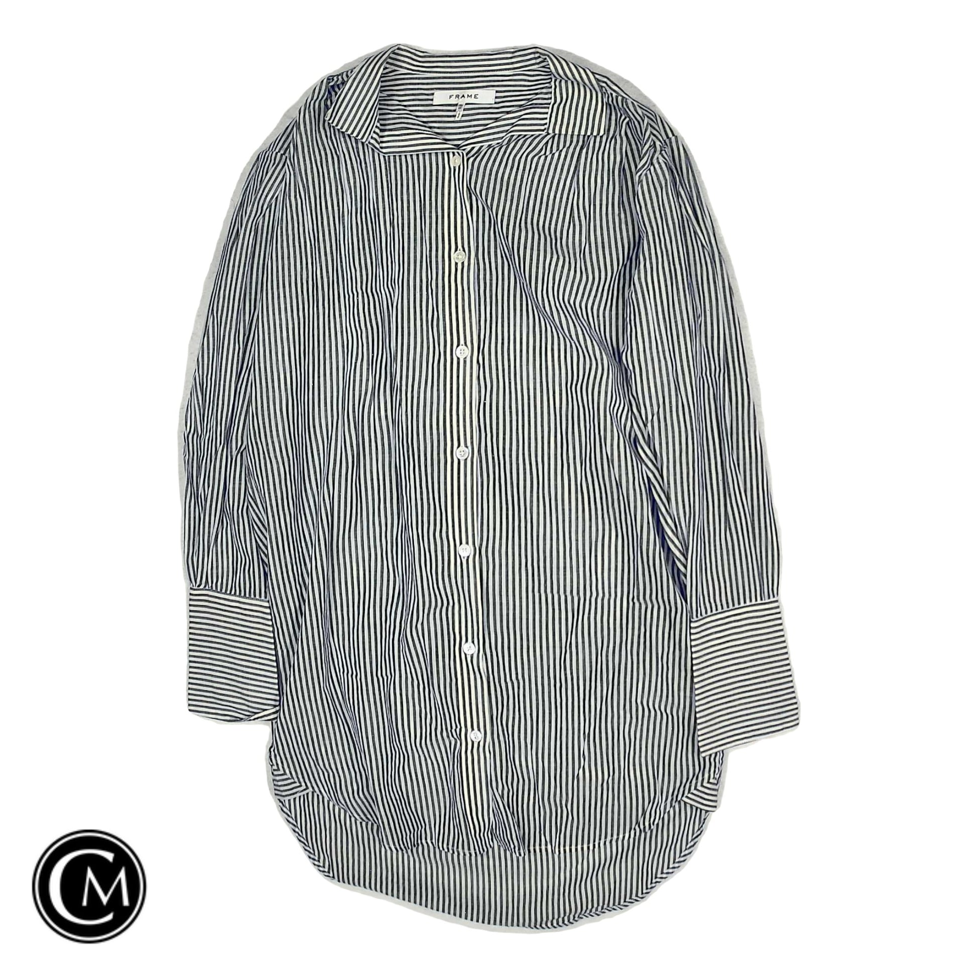 Tunic Ls By Frame In Blue & White, Size: Xs image 1