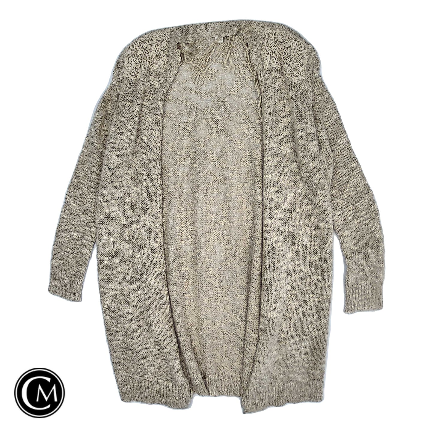 Sweater Cardigan By Chicos In Beige, Size: L image 1