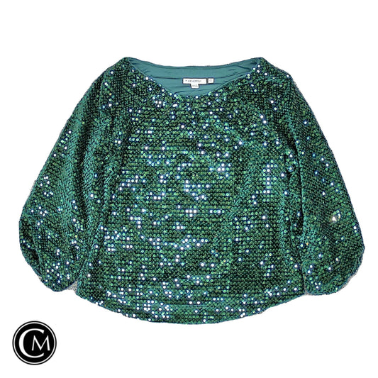 Top 3/4 Sleeve By Chicos In Green, Size: S image 1