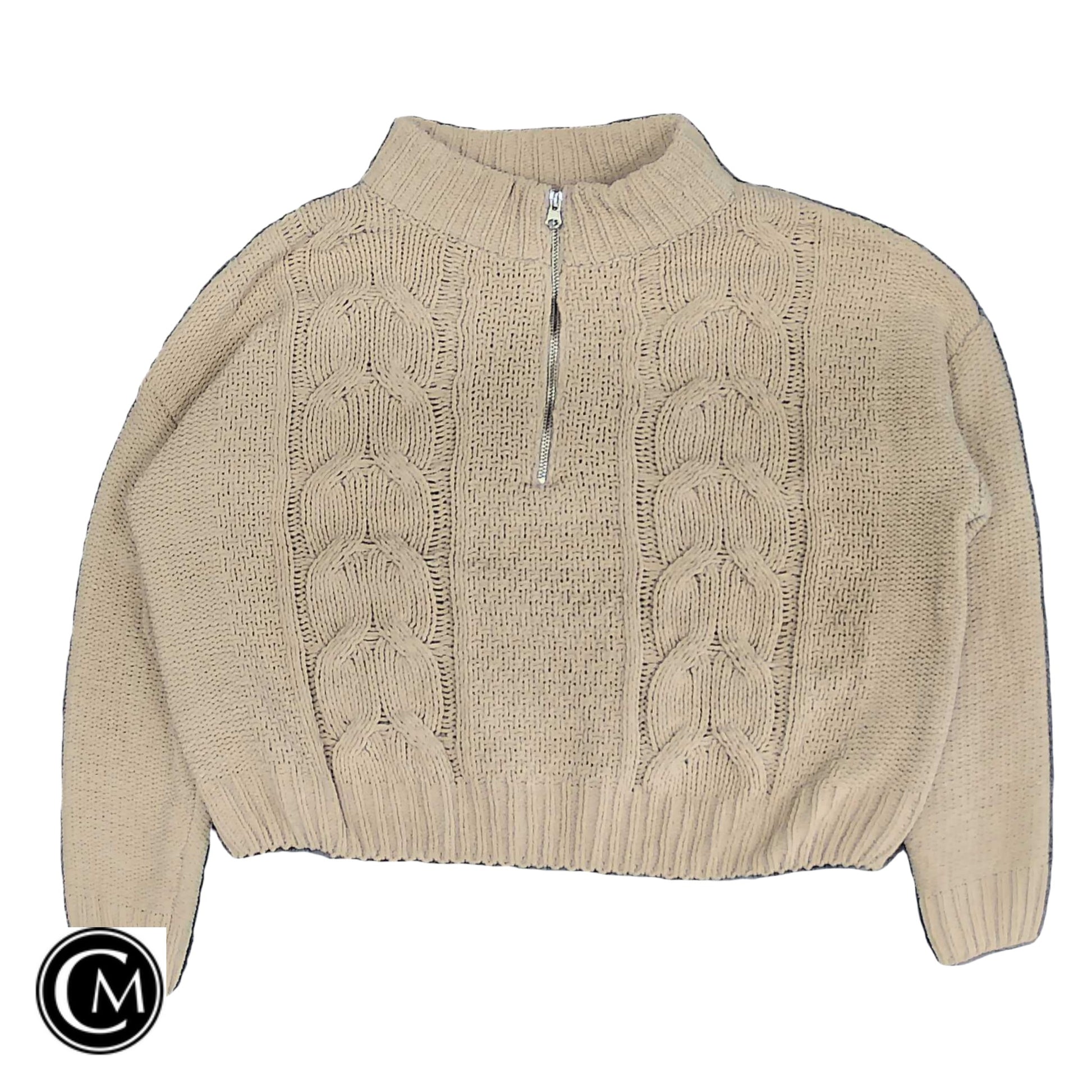 Sweater By Clothes Mentor In Tan, Size: L image 1