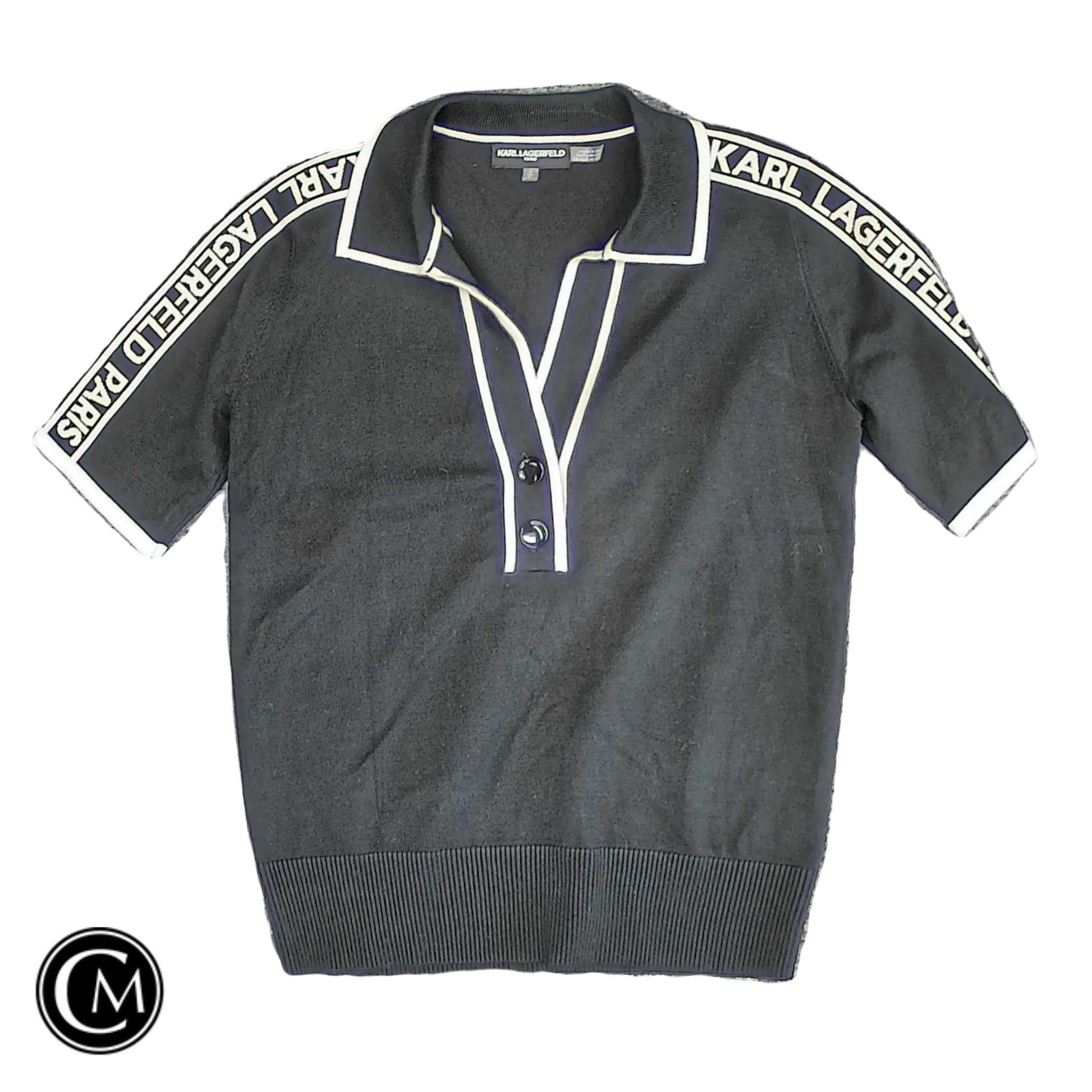 Top Ss By Karl Lagerfeld In Black, Size: S image 1