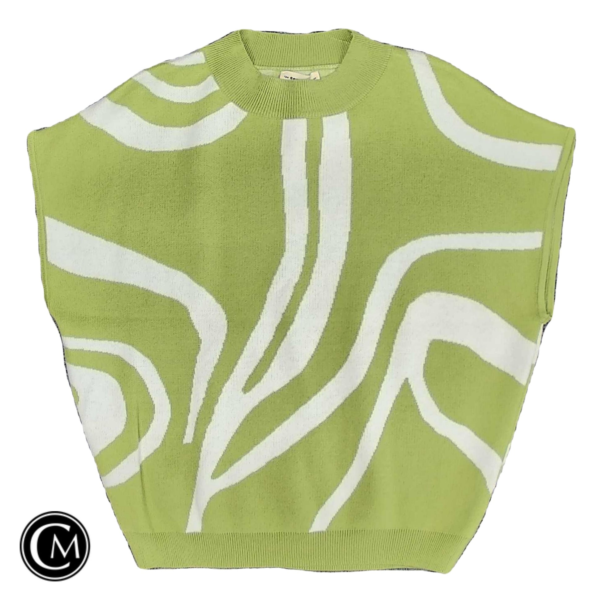 Vest Sweater By Ee Some In Green, Size: L image 1