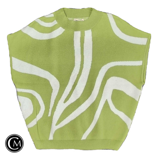 Vest Sweater By Ee Some In Green, Size: L image 1