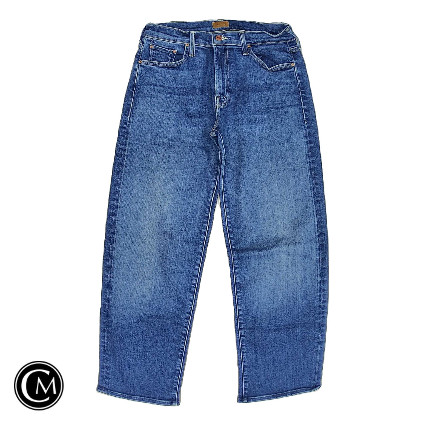 Jeans Straight By Mother In Blue Denim, Size: 8 image 1