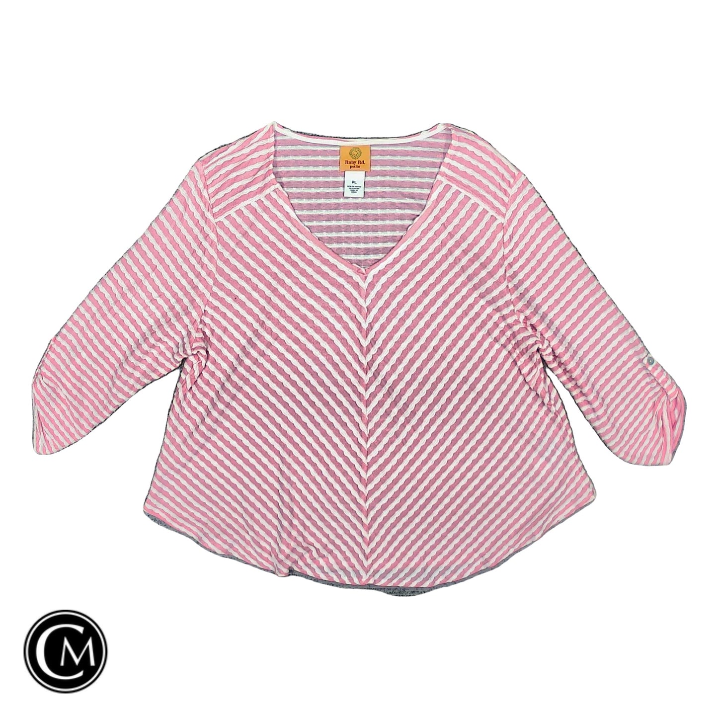 Top Ls By Ruby Rd In Pink & White, Size: Lp image 1