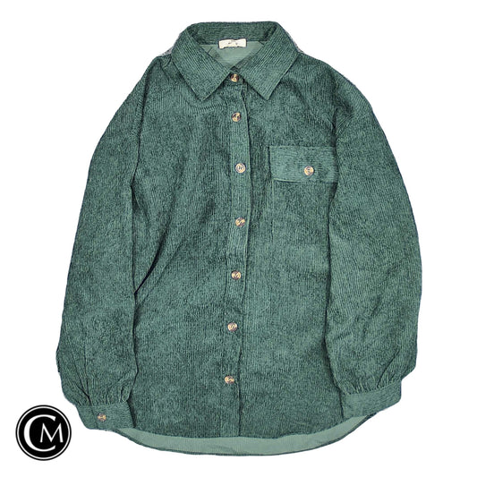Jacket Shirt By Entro In Green, Size: S image 1
