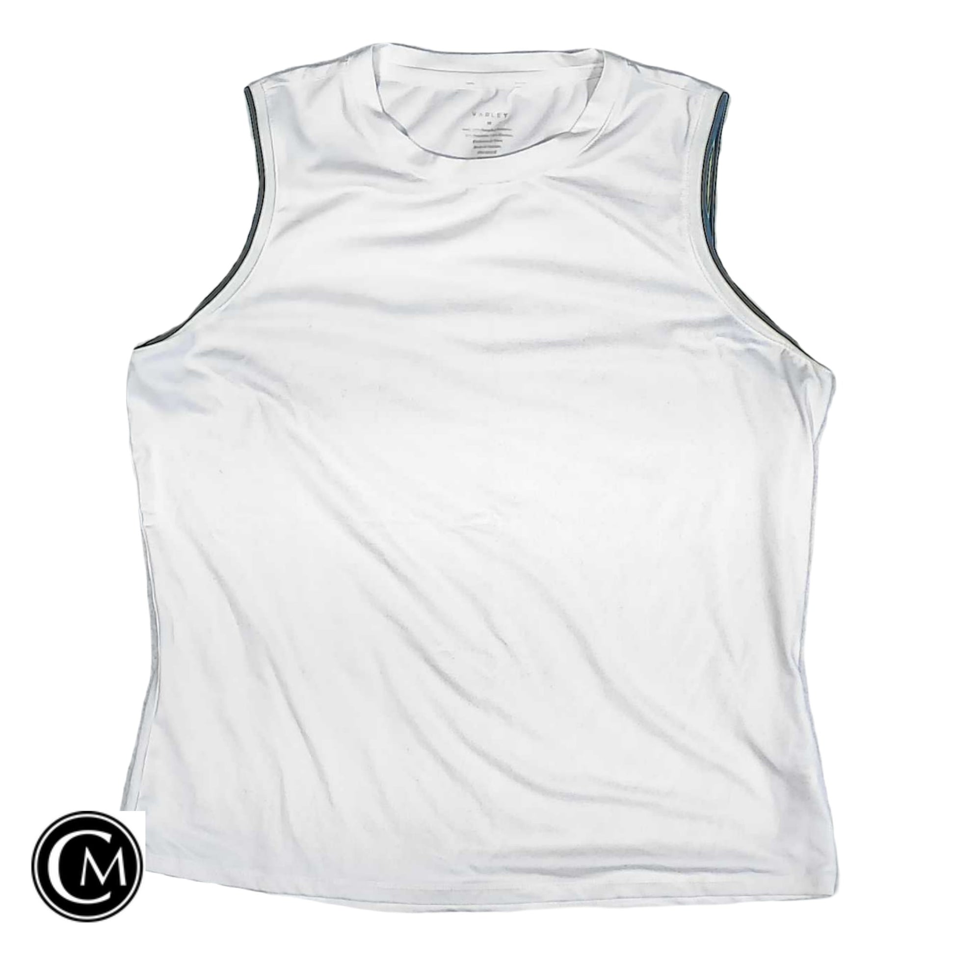 Athletic Tank Top By Varley In Green & White, Size: M image 1
