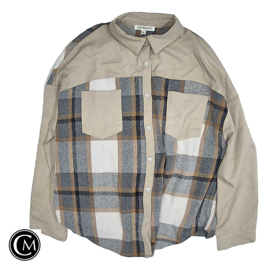 Jacket Shirt By Clothes Mentor In Plaid Pattern, Size: Xl image 1