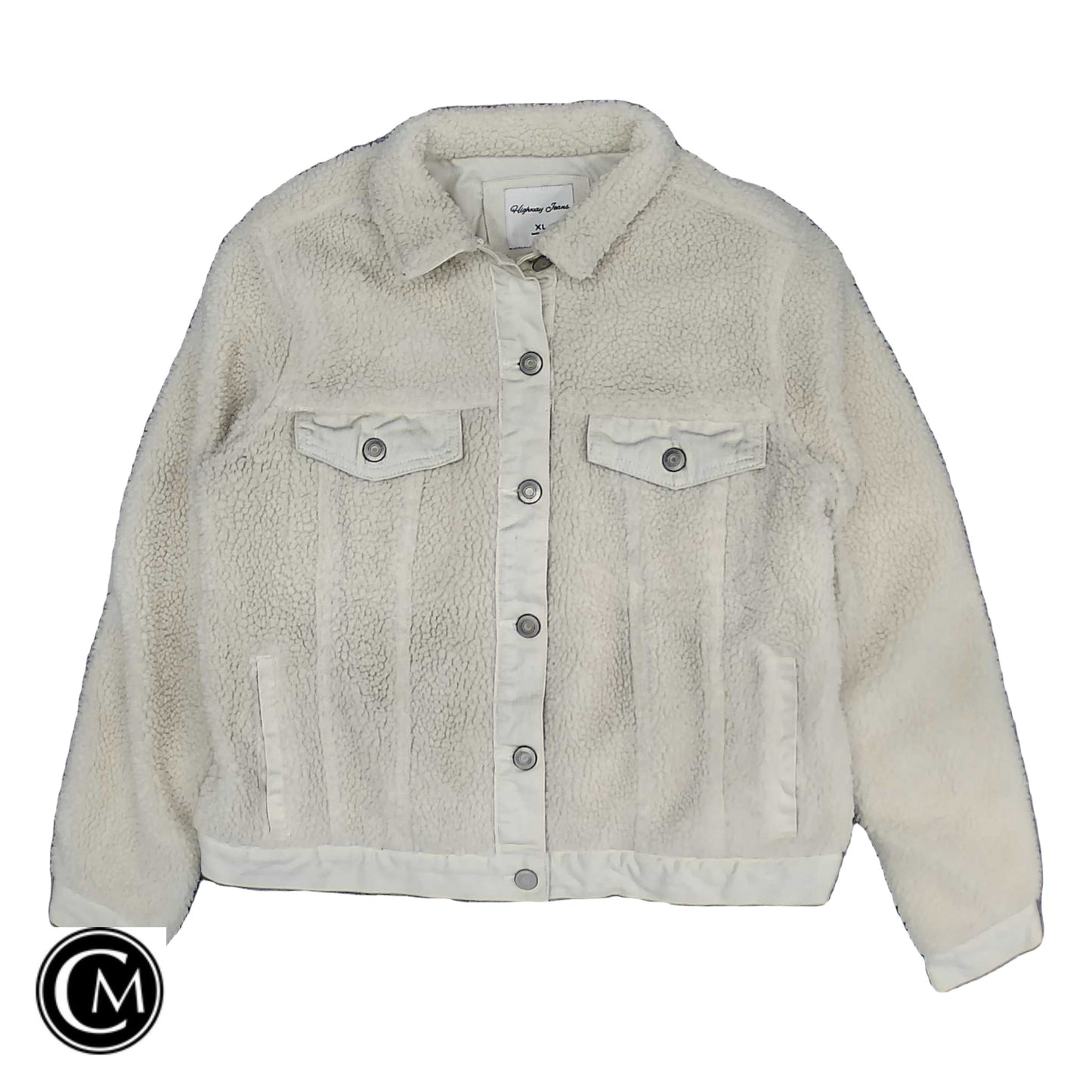 Jacket Faux Fur & Sherpa By Highway In Ivory, Size: Xl image 1