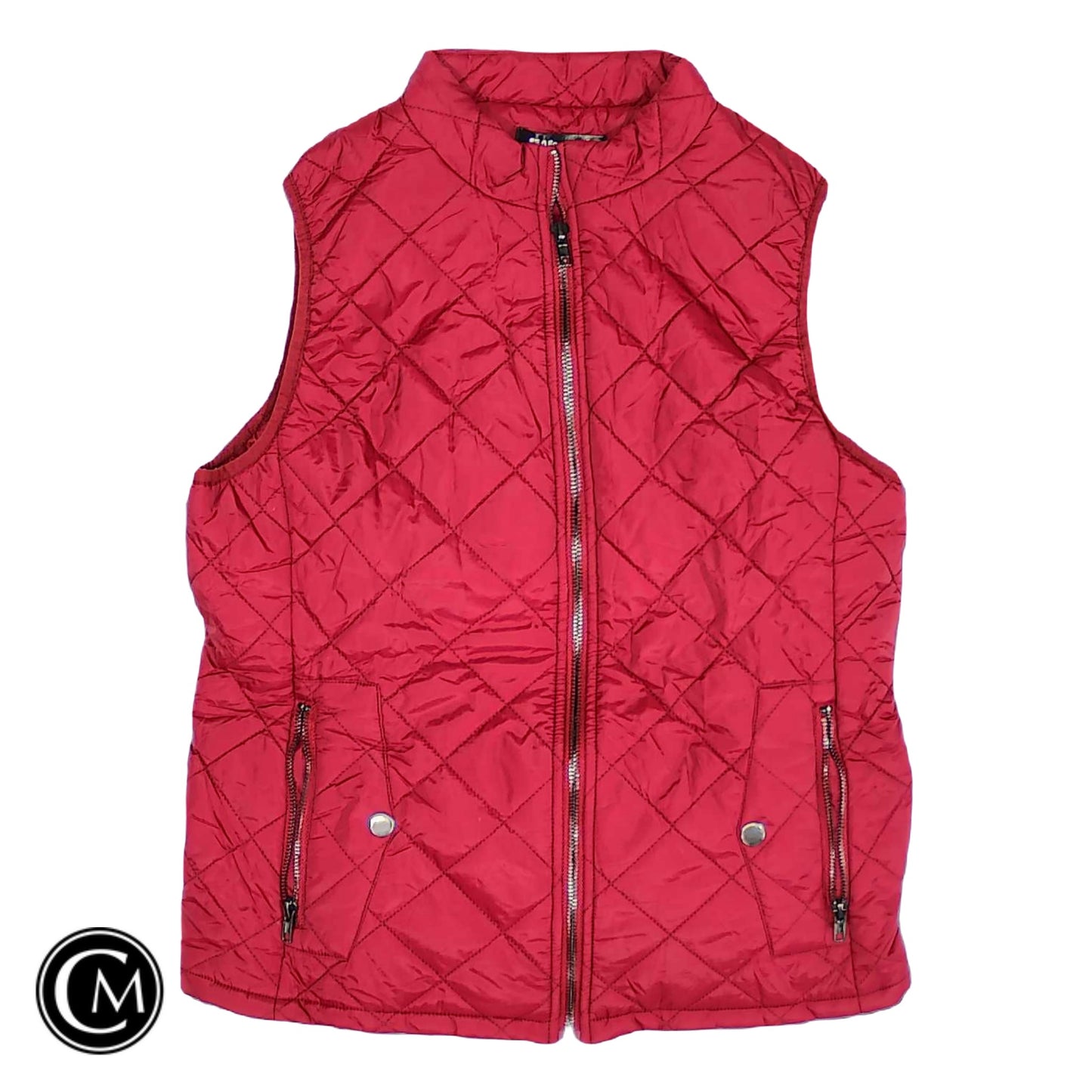 Vest Puffer & Quilted By Allegra K In Red, Size: M image 1