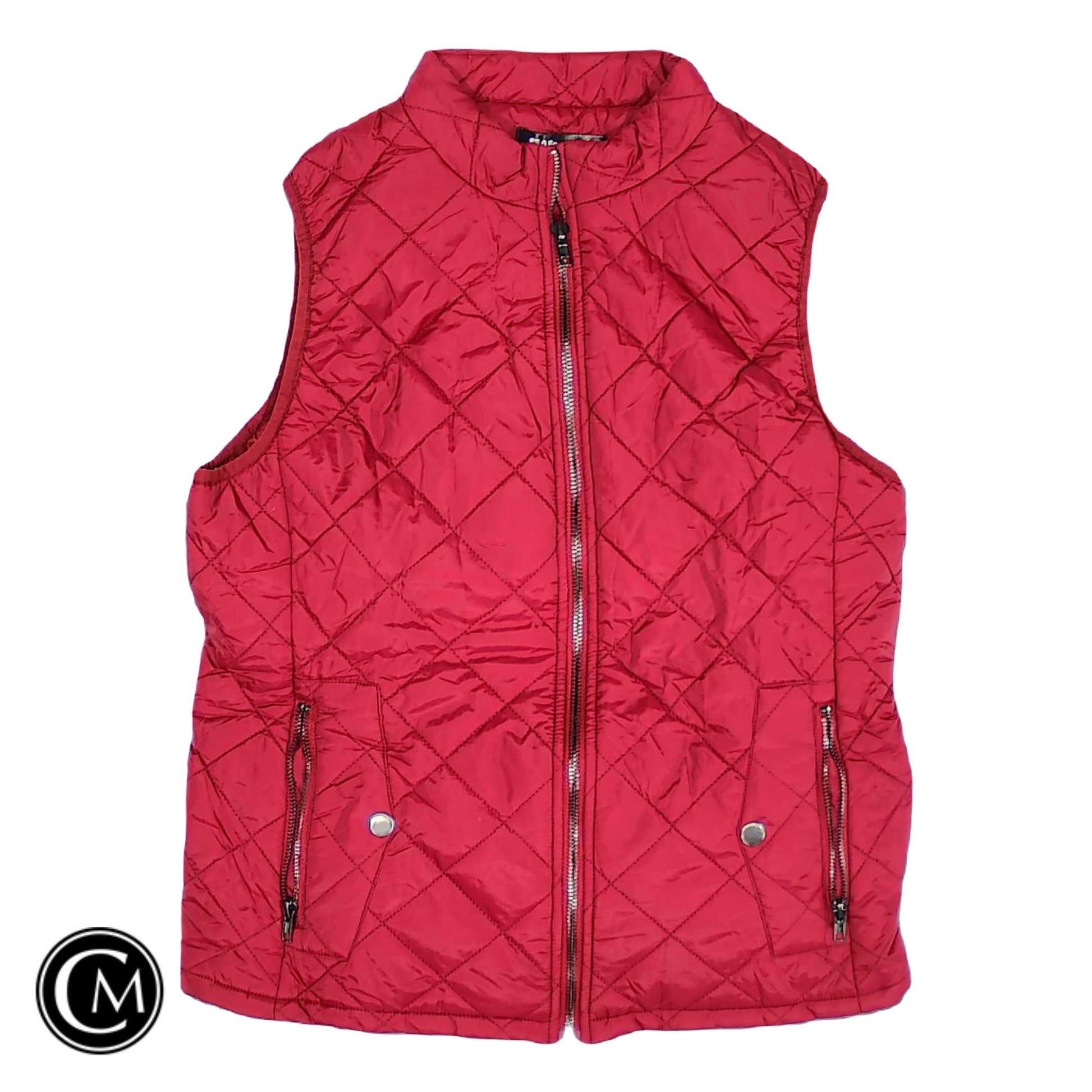 Vest Puffer & Quilted By Allegra K In Red, Size: M image 1