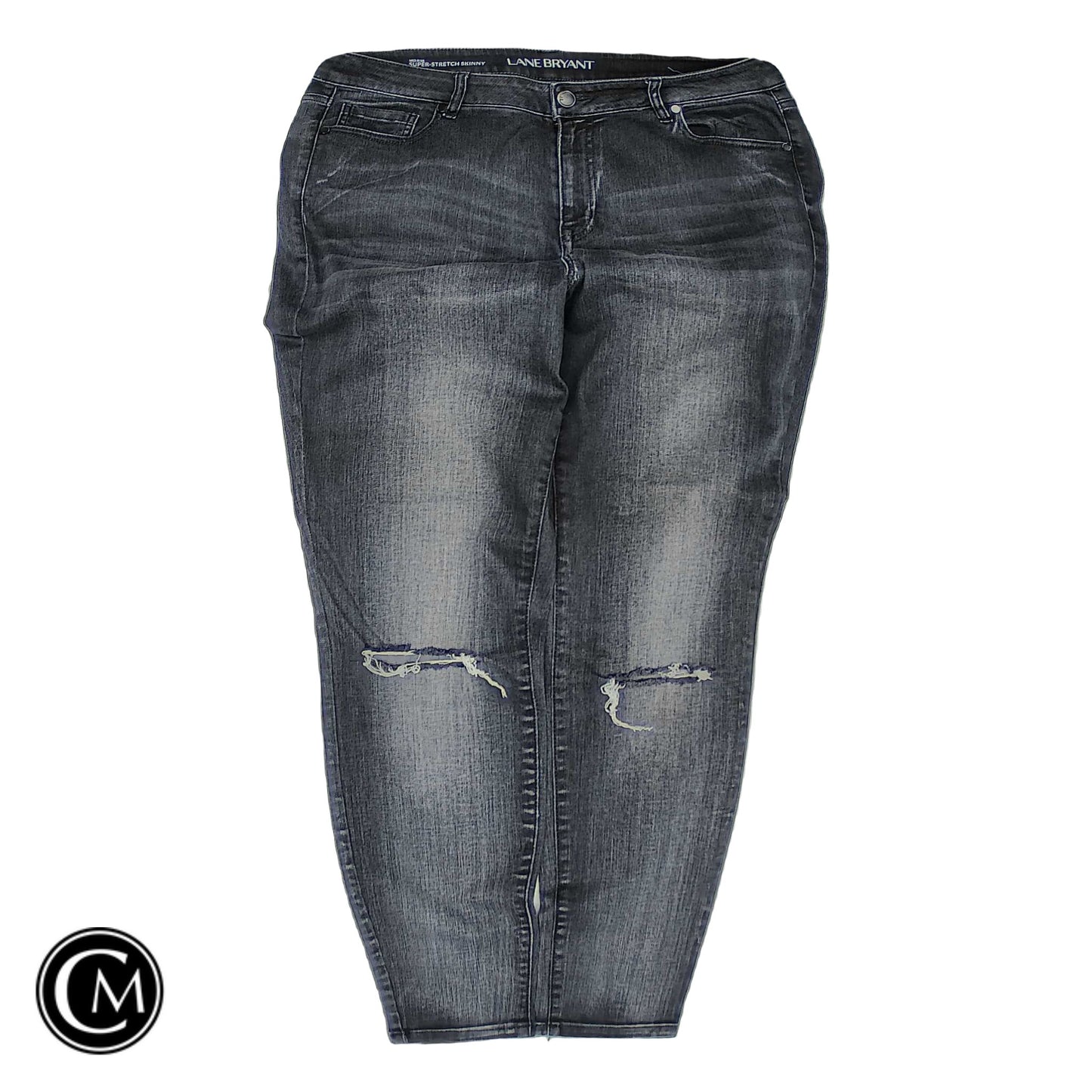 Jeans Skinny By Lane Bryant In Grey Denim, Size: 18 image 1