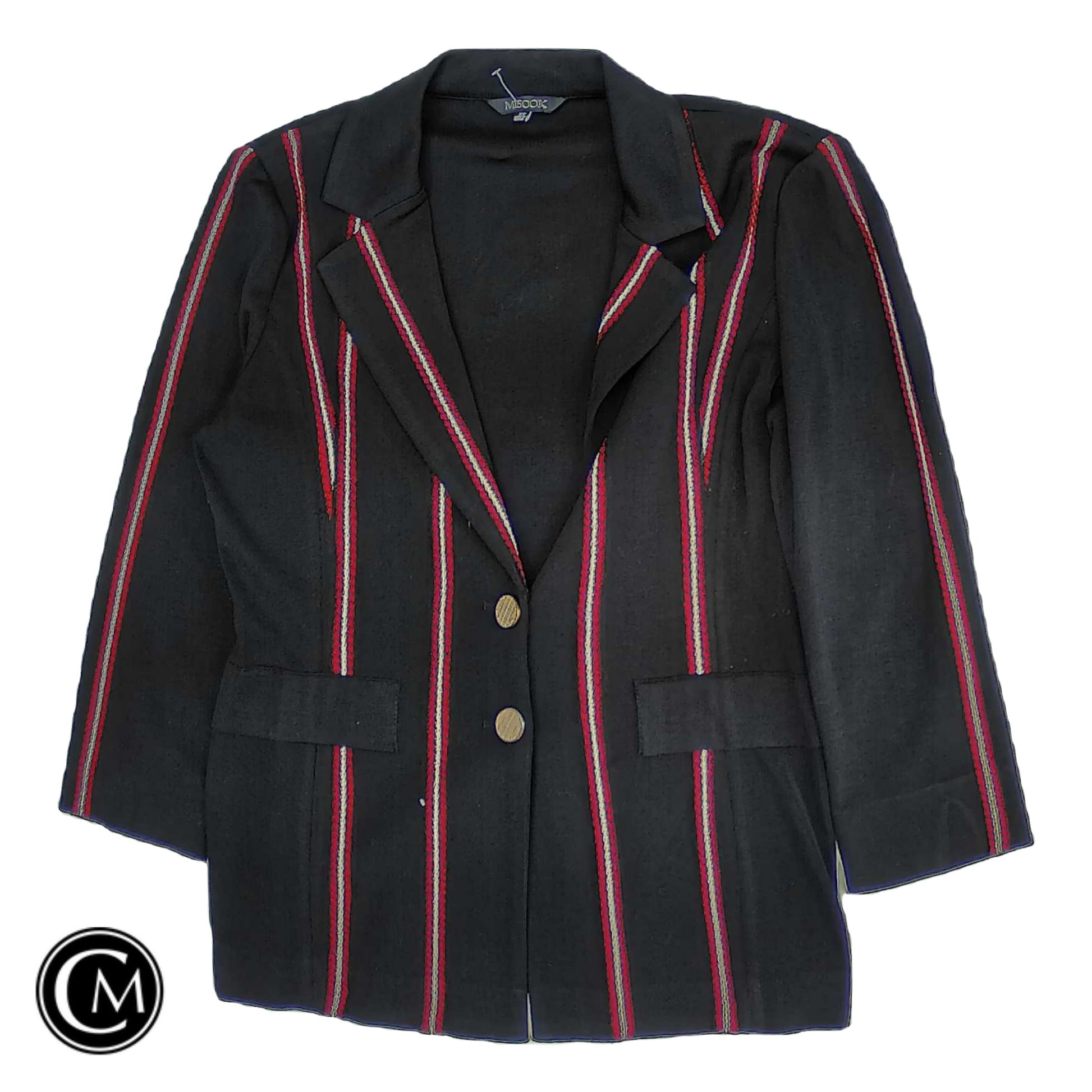 Blazer By Misook In Black & Red, Size: Xs image 1
