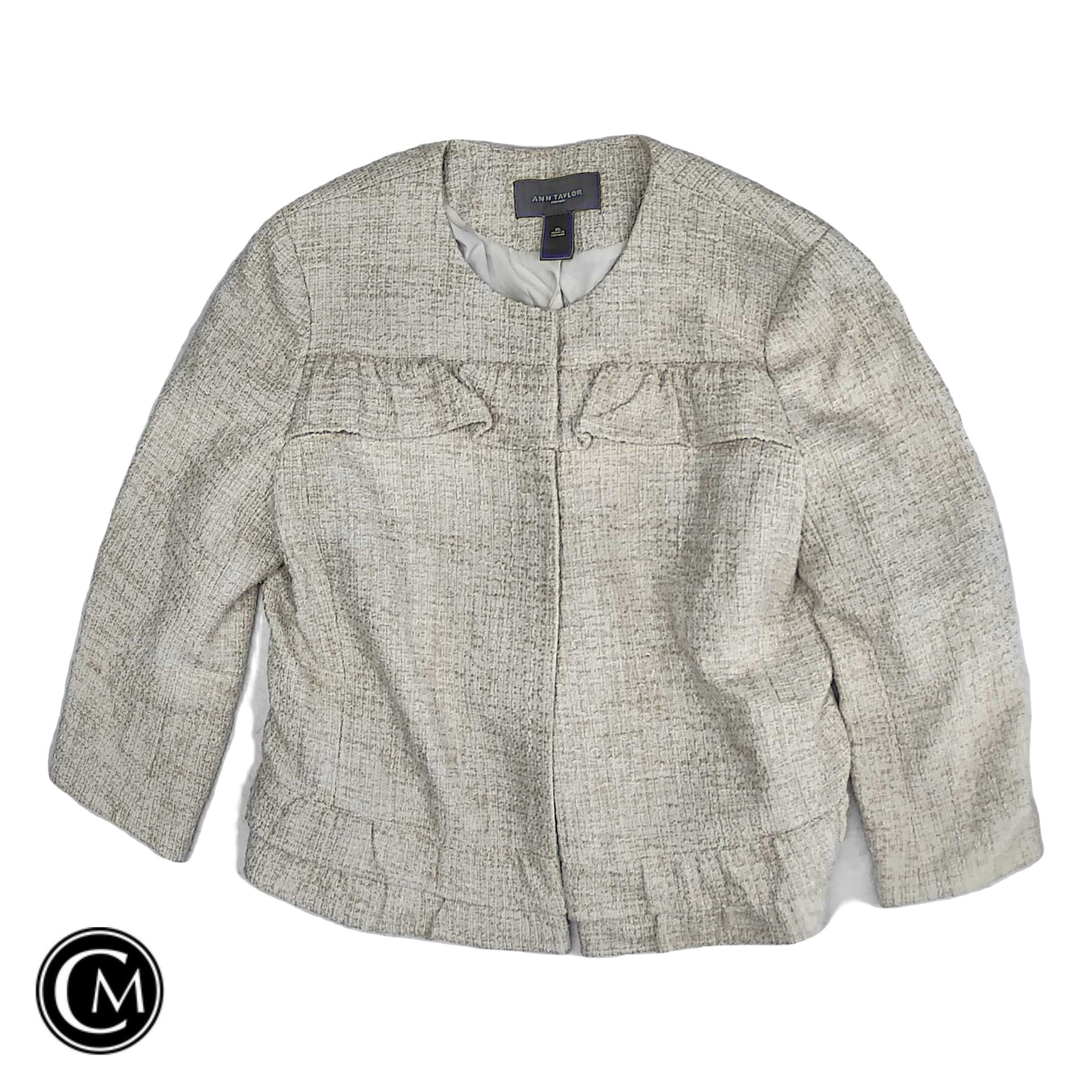 Blazer By Ann Taylor In Cream, Size: Xl image 1