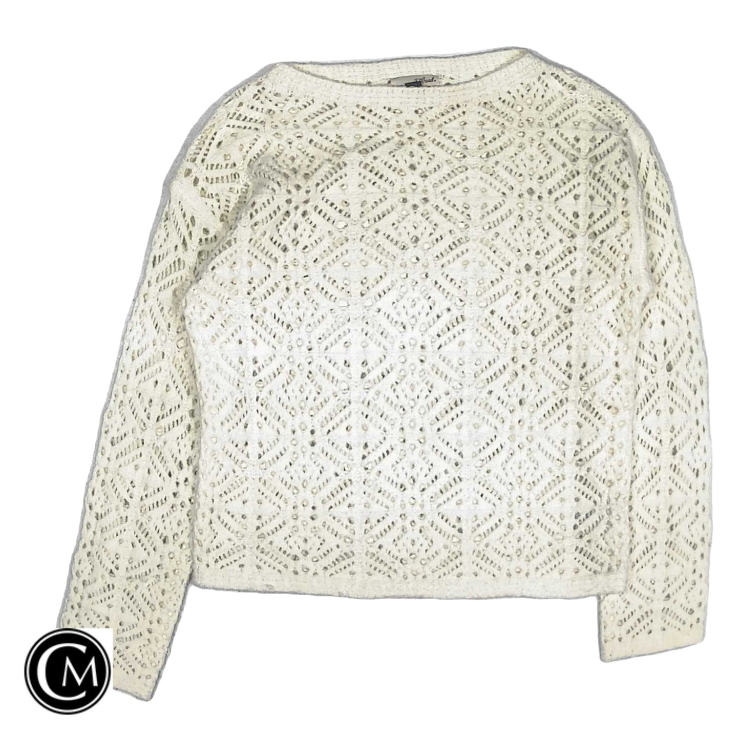 Sweater By Universal Thread In Ivory, Size: Xs image 1