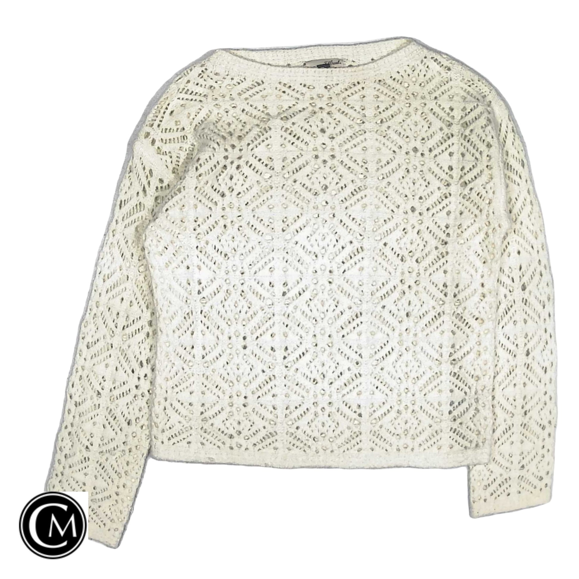 Sweater By Universal Thread In Ivory, Size: Xs image 1