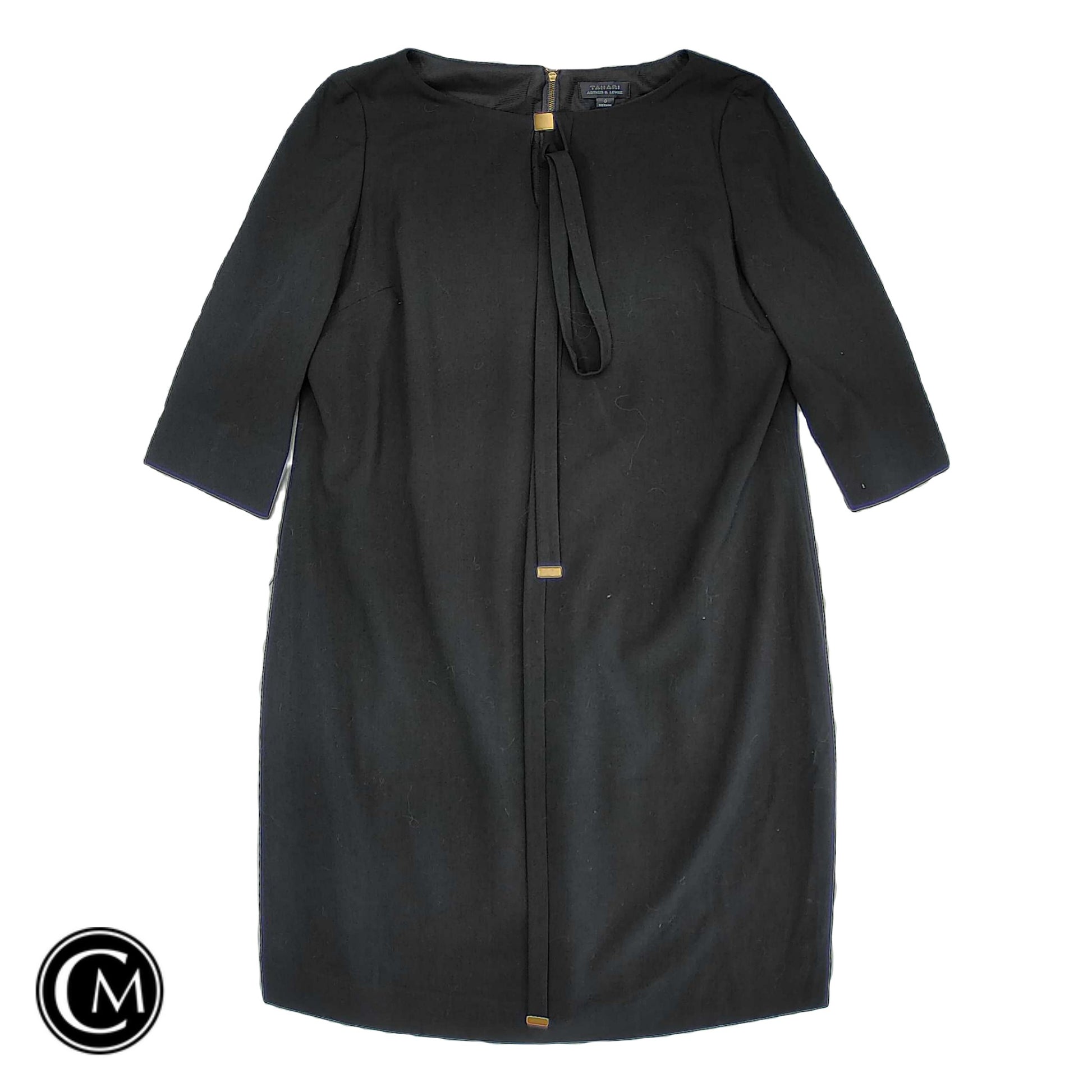 Dress Work By Tahari By Arthur Levine In Black, Size: 8 image 1