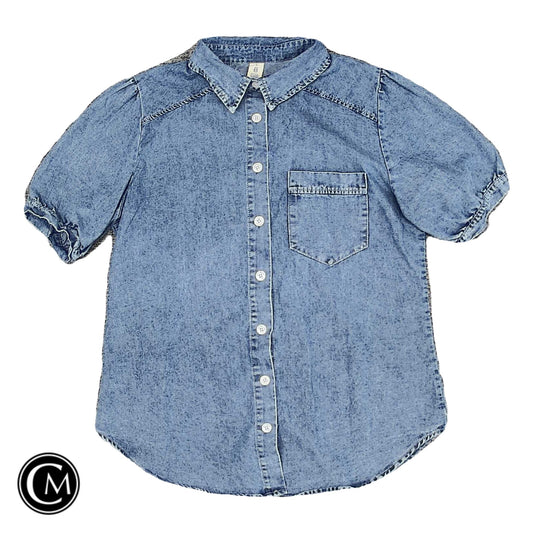 Top Ss By Betabrand In Blue Denim, Size: S image 1