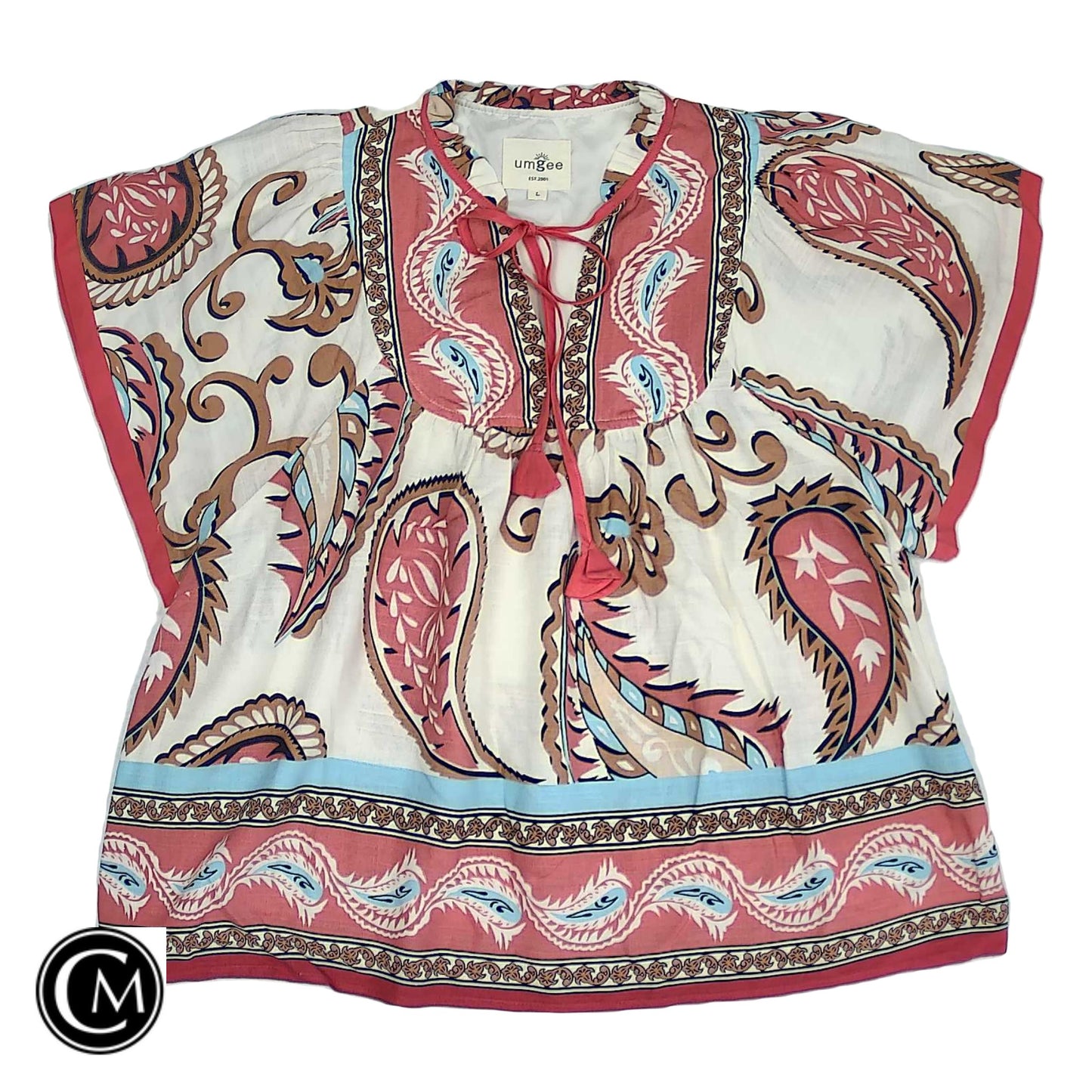 Top Ss By Umgee In Pink & White, Size: L image 1