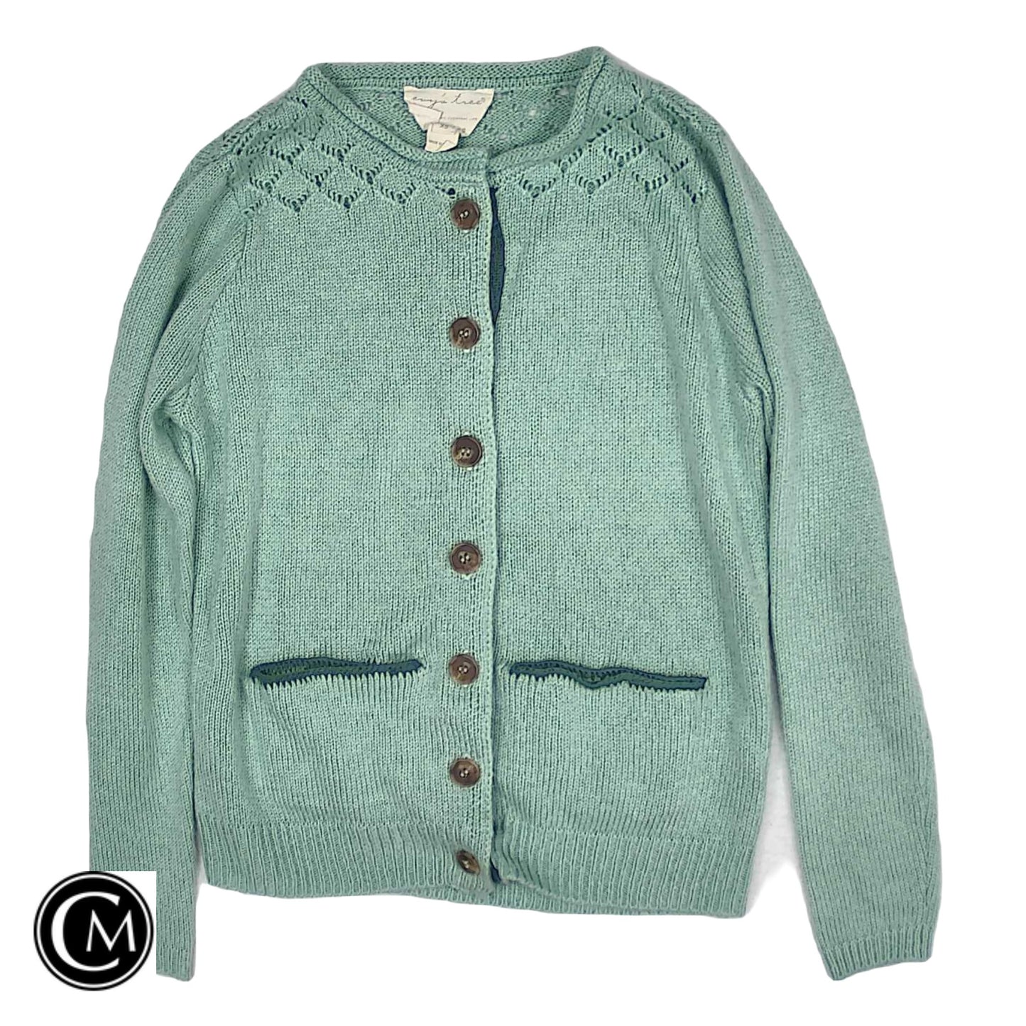 Sweater Cardigan By Cmc In Green, Size: Xs image 1