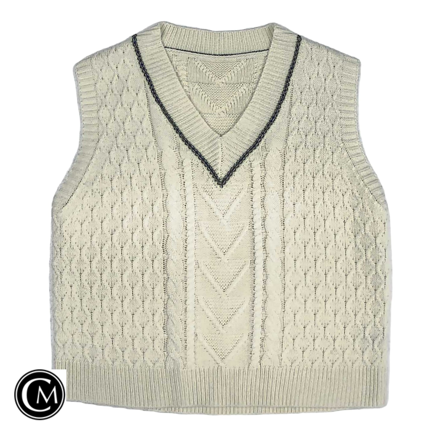 Vest Sweater By Shein In Cream, Size: M image 1