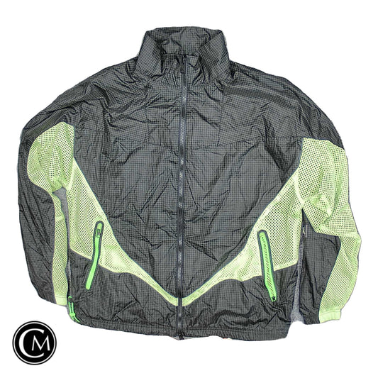 Jacket Windbreaker By Cmb In Black & Green, Size: M image 1
