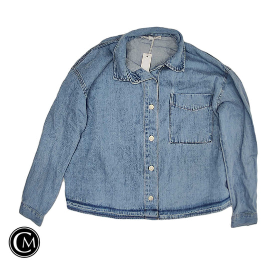 Jacket Shirt By Jane And Delancey In Blue, Size: M image 1
