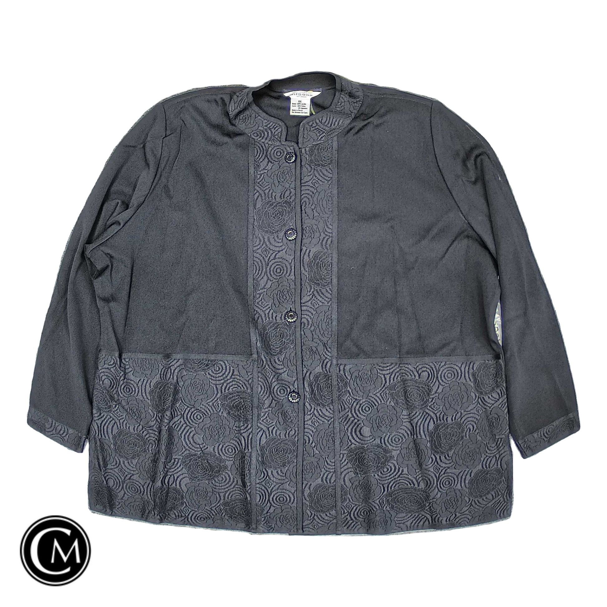 Cardigan By Misook In Black, Size: 3x image 1