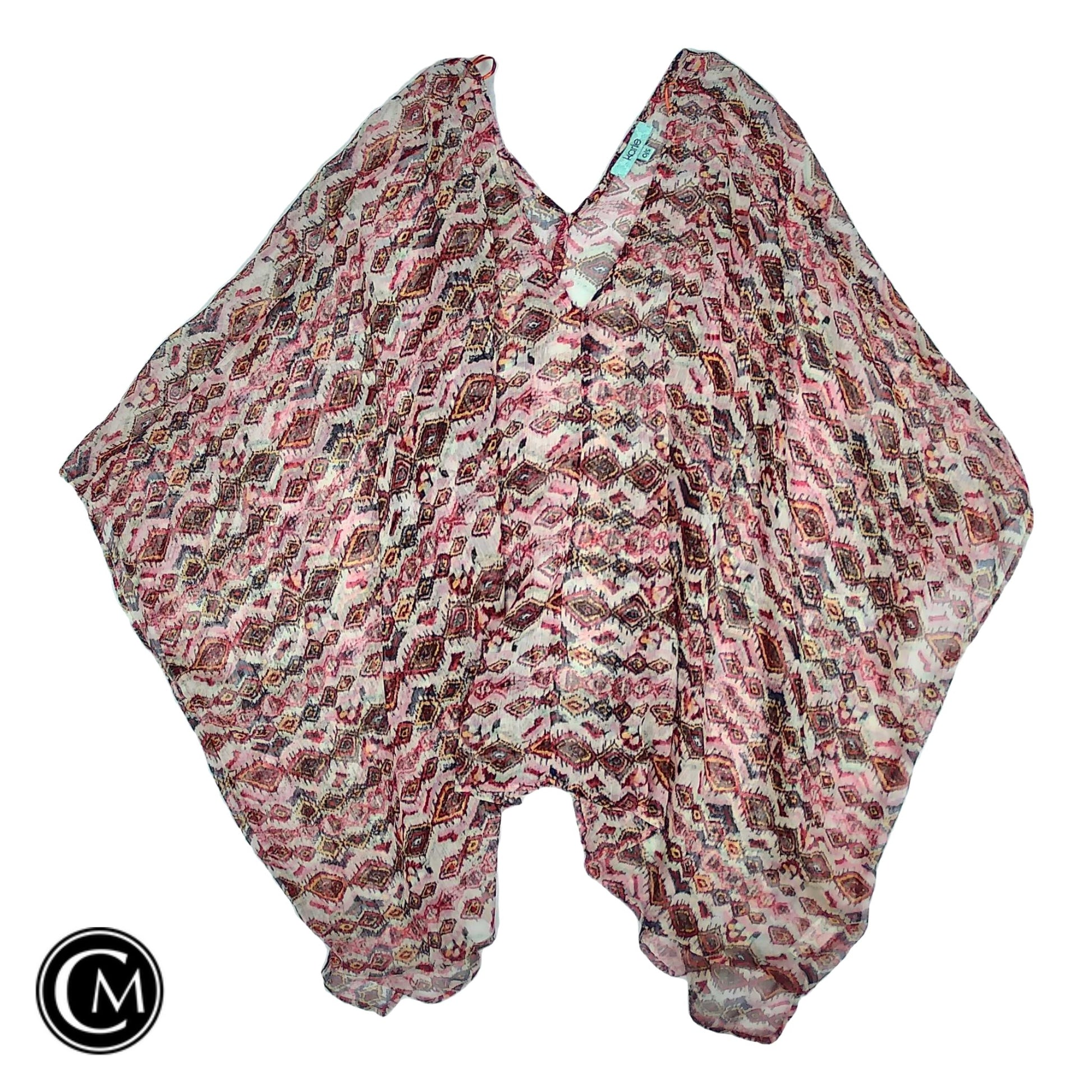 Swimwear Cover-Up By Karlie In Pink & Red, Size: Osfm image 1