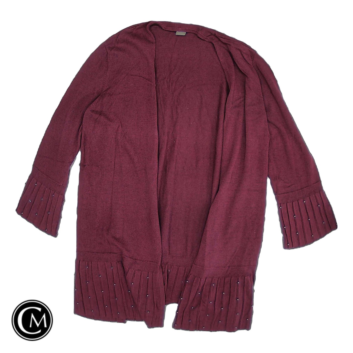 Sweater Cardigan By Chicos In Maroon, Size: Xl image 1