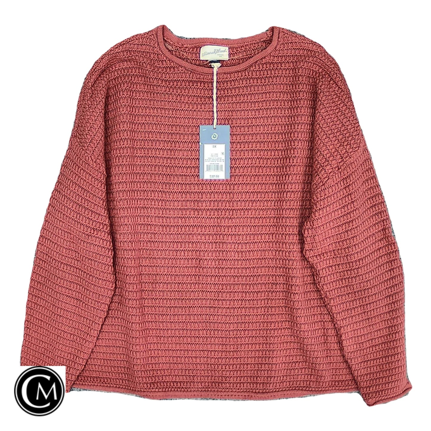 Sweater By Universal Thread In Orange, Size: 2x image 1