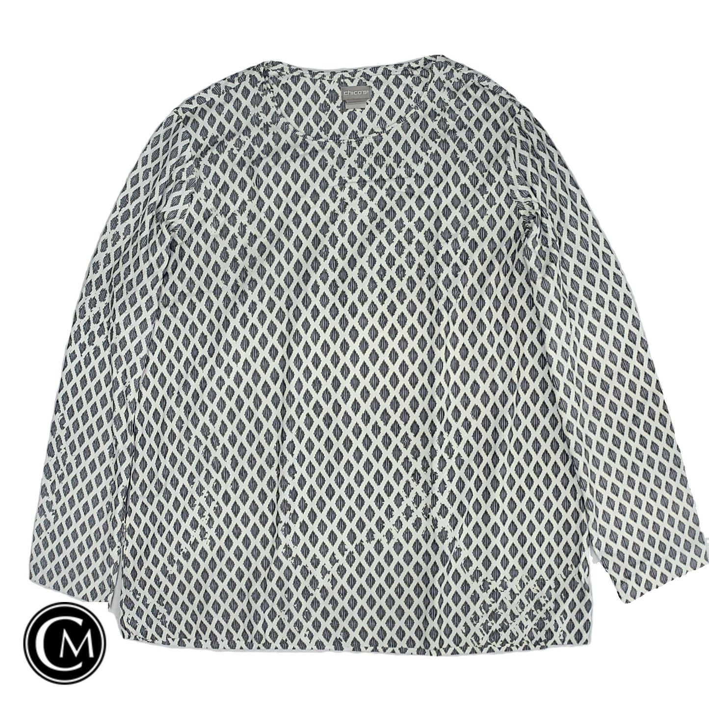 Top Ls By Chicos In Black & White, Size: Xl image 1