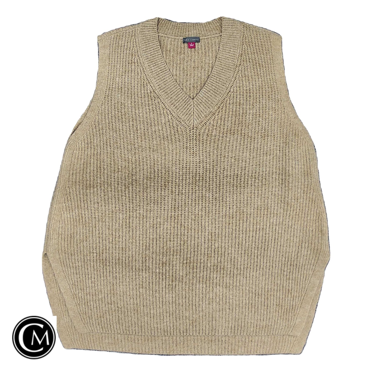 Vest Sweater By Vince Camuto In Tan, Size: L image 1