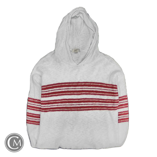 Sweatshirt Hoodie By Loft In White, Size: L image 1
