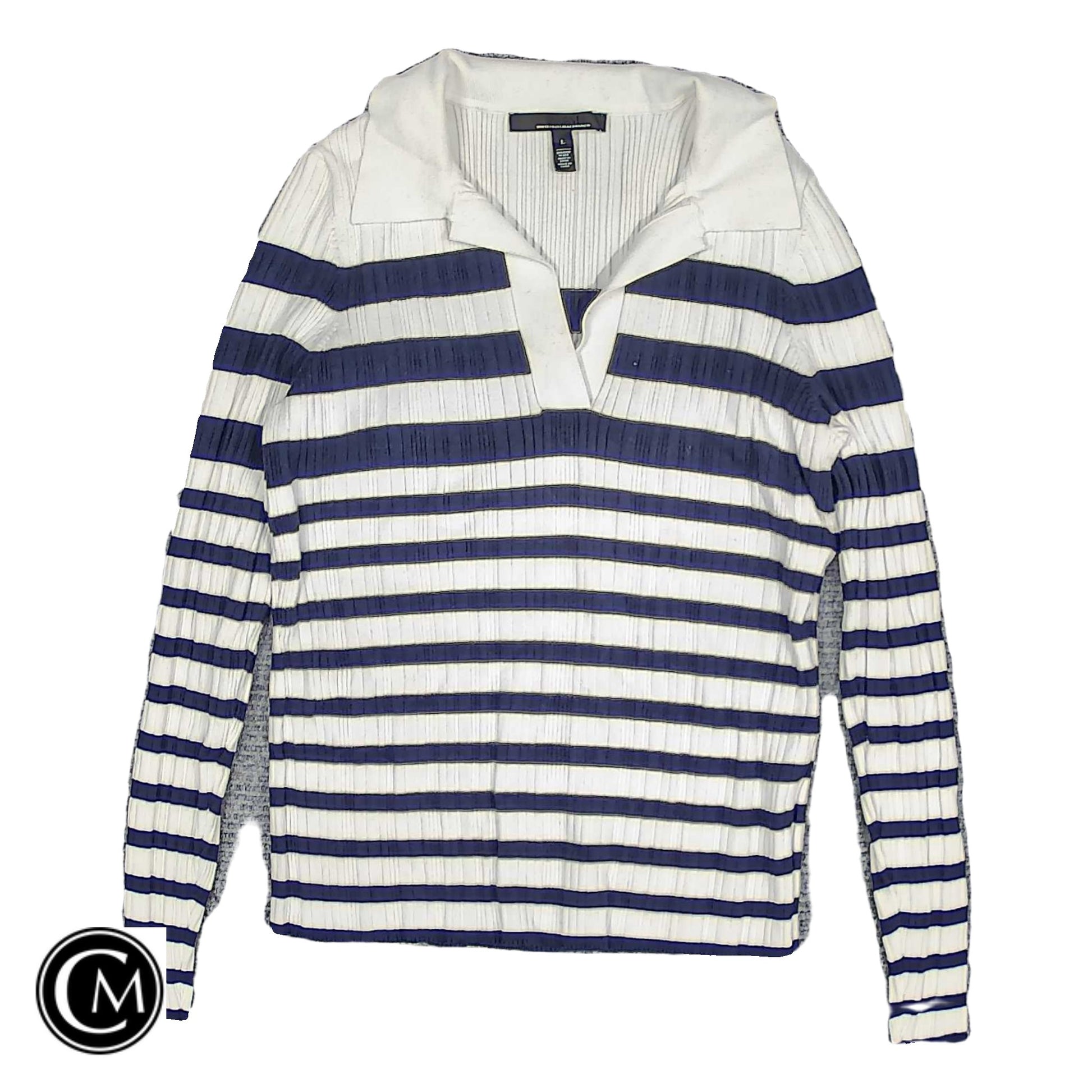 Top Ls By White House Black Market In Blue & White, Size: L image 1